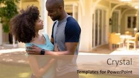  Presentation with race - Slides consisting of side-view-of-a-mixed background and a coral colored foreground