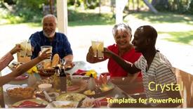  Presentation with generation - Cool new PPT layouts with side-view-of-a-multi backdrop and a tawny brown colored foreground