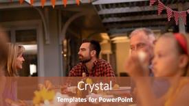  Presentation with family talking - Amazing slide set having side-view-of-a-multi backdrop and a red colored foreground