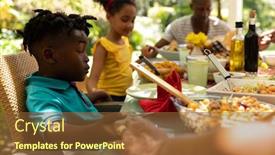  Presentation with family prayer - PPT theme featuring side-view-of-a-multi background and a tawny brown colored foreground