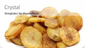 Presentation with potato - Slide set featuring side-view-of-a-plate background and a white colored foreground