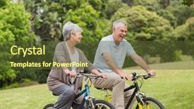  Presentation with cycle de vie produit - PPT theme having side view of a senior background and a tawny brown colored foreground