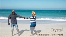  Presentation with senior couple - Presentation design having side-view-of-a-senior background and a lemonade colored foreground