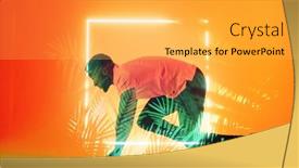  Presentation with racing - Slide deck having side-view-of-african-american background and a yellow colored foreground