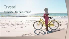  Presentation with space travel - PPT layouts featuring side-view-of-african-american background and a sky blue colored foreground