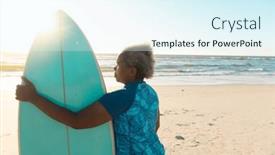  Presentation with african sunset - Slide deck consisting of side-view-of-african-american background and a sky blue colored foreground