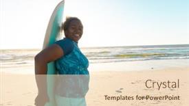  Presentation with water sports - Theme enhanced with side-view-of-african-american background and a lemonade colored foreground