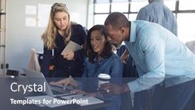  Presentation with african american business - Cool new slides with side-view-of-an-african backdrop and a ocean colored foreground