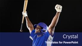  Presentation with team celebration - Slide deck enhanced with side-view-of-an-african background and a navy blue colored foreground