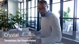  Presentation with social isolation - Colorful presentation theme enhanced with side-view-of-an-african backdrop and a ocean colored foreground