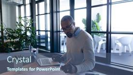  Presentation with social isolation - Audience pleasing slides consisting of side-view-of-an-african backdrop and a ocean colored foreground