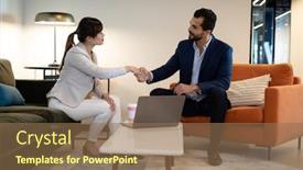  Presentation with lobby - Audience pleasing presentation theme consisting of side-view-of-an-asian backdrop and a coral colored foreground