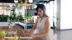  Presentation with modern elegant - Slide deck consisting of side-view-of-an-asian background and a coral colored foreground