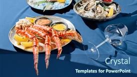  Presentation with single color - PPT theme consisting of side-view-of-an-elegant background and a ocean colored foreground