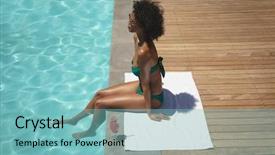  Presentation with amsterdam historical beautiful view - Slides with side view of beautiful young background and a  colored foreground