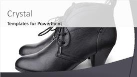  Presentation with leather shoes - Amazing theme having side-view-of-black-leather backdrop and a white colored foreground