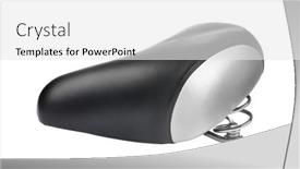  Presentation with bicycle - PPT theme having side-view-of-black-leather background and a white colored foreground