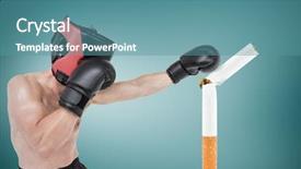  Presentation with boxer - Slide deck consisting of side-view-of-boxer-hitting background and a teal colored foreground