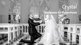  Presentation with bride - Beautiful PPT layouts featuring side view of bridegroom putting backdrop and a gray colored foreground
