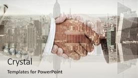  Presentation with peoples - Amazing presentation theme having side view of business peoples backdrop and a mint green colored foreground