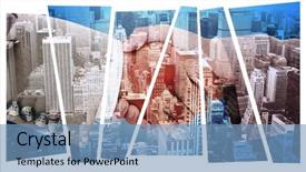  Presentation with peoples - Presentation design featuring side view of business peoples background and a teal colored foreground