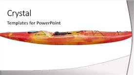  Presentation with healthy workplace full length side view - Beautiful presentation theme featuring side view of crossover kayak backdrop and a white colored foreground