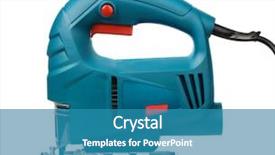  Presentation with electrical kilowatt hour electric meter - Slide set enhanced with side view of electrical jigsaw background and a  colored foreground