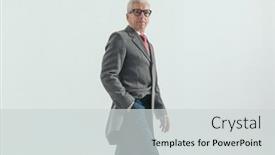  Presentation with elegant - PPT layouts featuring side-view-of-elegant-businessman background and a light gray colored foreground