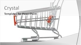  Presentation with shopping trolley - Presentation theme consisting of side-view-of-empty-toy background and a white colored foreground