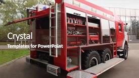  Presentation with fire red - Audience pleasing presentation consisting of side view of fire cocks backdrop and a tawny brown colored foreground