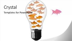  Presentation with light bulb - PPT theme featuring  background and a  colored foreground