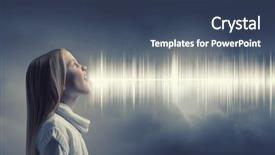  Presentation with voice - Slides having girl of school age background and a ocean colored foreground