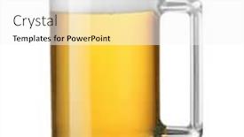  Presentation with glass - Slide set consisting of side-view-of-glass-mug background and a white colored foreground