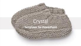  Presentation with slipper - PPT theme enhanced with side-view-of-gray-hand background and a gray colored foreground