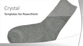  Presentation with socks - Presentation design enhanced with side-view-of-gray-woolen background and a white colored foreground