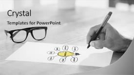  Presentation with doodle - PPT layouts having hand writing on white page background and a light gray colored foreground