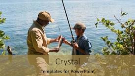  Presentation with black man - Slide set with side-view-of-happy-mature background and a gold colored foreground