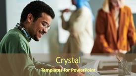  Presentation with grammar - PPT layouts having side-view-of-happy-middle background and a tawny brown colored foreground