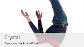  Presentation with falling person - Amazing presentation design having side view of man in zero gravity or a fall guy is flying falling or floating in the air side view people collection side view of person isolated over white background backdrop and a white colored foreground