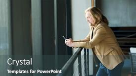  Presentation with railing - Slide deck enhanced with side-view-of-mature-elegant background and a ocean colored foreground