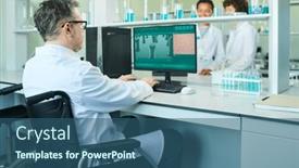  Presentation with disability - PPT theme enhanced with side-view-of-mature-male background and a ocean colored foreground