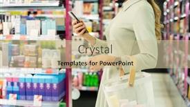  Presentation with scrolling - PPT theme having side-view-of-midsection background and a soft green colored foreground