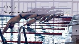  Presentation with multi ethnic group - Presentation theme enhanced with side-view-of-multi-ethnic background and a light blue colored foreground