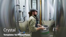  Presentation with brewery - Presentation theme having side-view-of-private-brewery background and a dark gray colored foreground