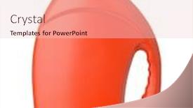  Presentation with plastic bottle - Colorful presentation theme enhanced with side-view-of-red-plastic backdrop and a lemonade colored foreground