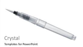  Presentation with watercolor - Presentation design with side-view-of-refillable-watercolor background and a white colored foreground