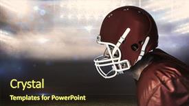  Presentation with kids play sports children sports - Slide deck featuring side view of rugby player background and a  colored foreground