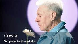  Presentation with smell - Slide deck featuring side-view-of-senior-man background and a wine colored foreground