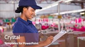  Presentation with quality controle - Audience pleasing slides consisting of side view of textile quality backdrop and a violet colored foreground