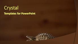  Presentation with wooden toy - Beautiful PPT theme featuring side-view-of-the-toy backdrop and a tawny brown colored foreground